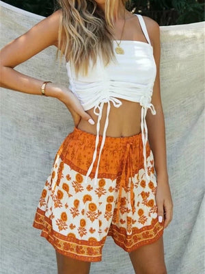 Women's Floral Bohemain Summer Shorts | Hippie Styled | S-L