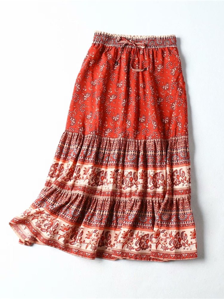 Vintage Women's Designer Boho Skirt | S-L | Two Colours