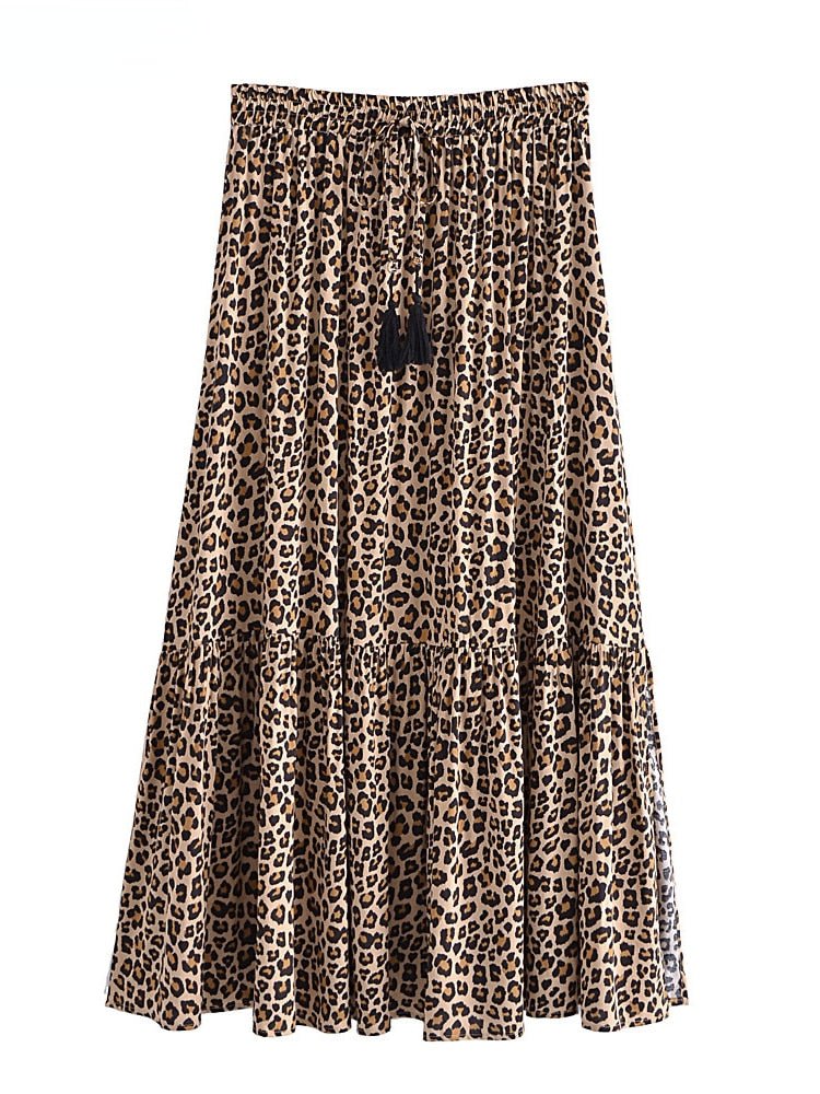 Long Leopard Printed Bohemian Dress | S-XL