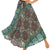 Women's Green Native Swirls Versatile Bohemian Skirt Dress | Dual Purpose | Free Size