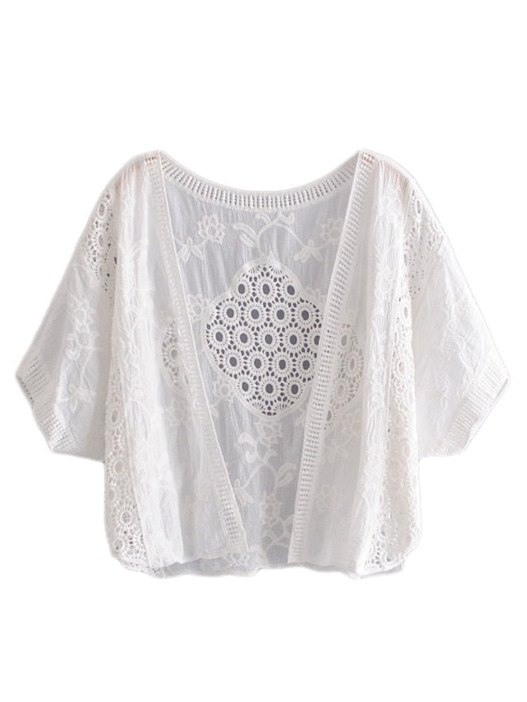 Hippie Loose Cover Up Blouse | Short Sleeve| Free Size