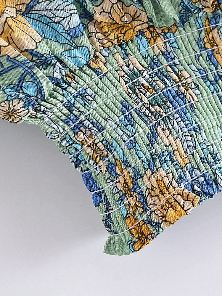 Women' 60's Child Two Piece Suit | Strapless Top + Bohemian Loose Pants | S-L