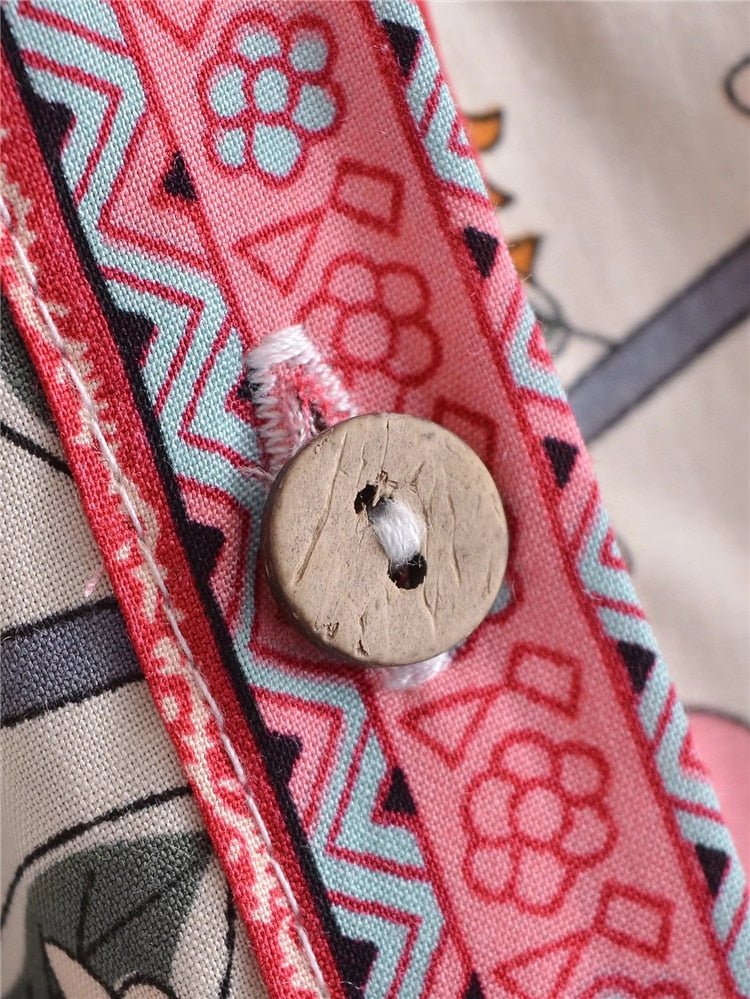 Women's Summer Boho Robe Dress | V-Neck With Tassels | S-XL