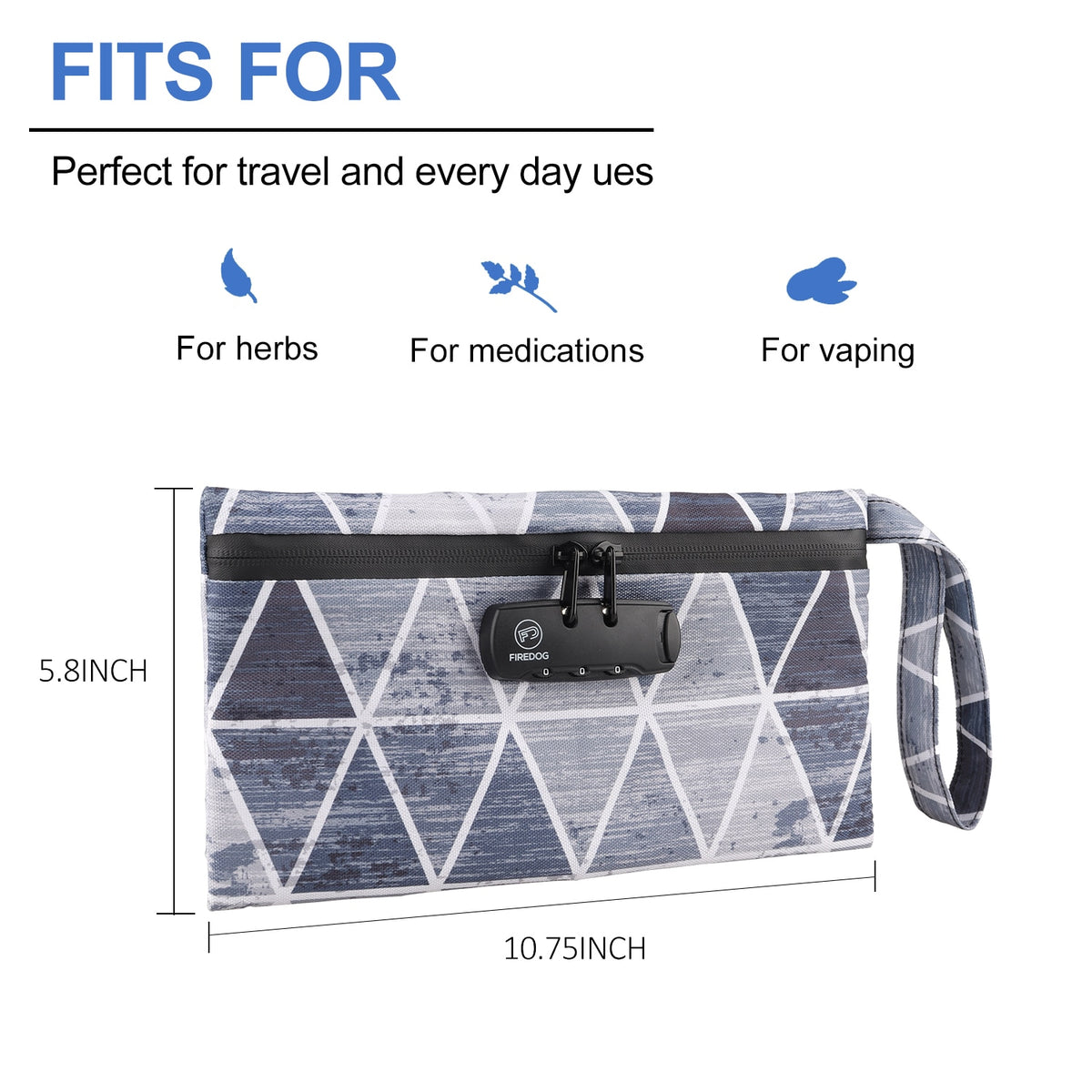 Smell Proof Geometry Styled Bag With Lock