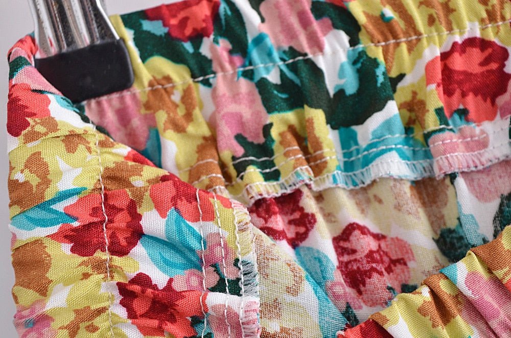 Women's Multi Coloured Floral Bohemian Hippie Shorts | S-L