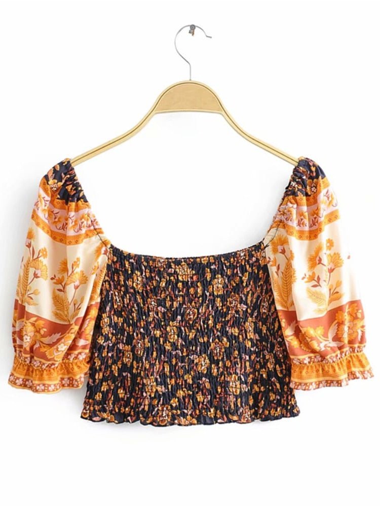 Women's Two Piece Bohemian Spice Outfit | Off Shoulder Top + Drawstring Skirts 2 | S-L