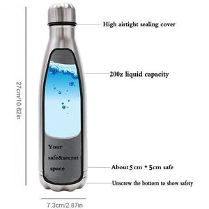 750ml Water Bottle With Secret Compartment | Hidden Stash Can