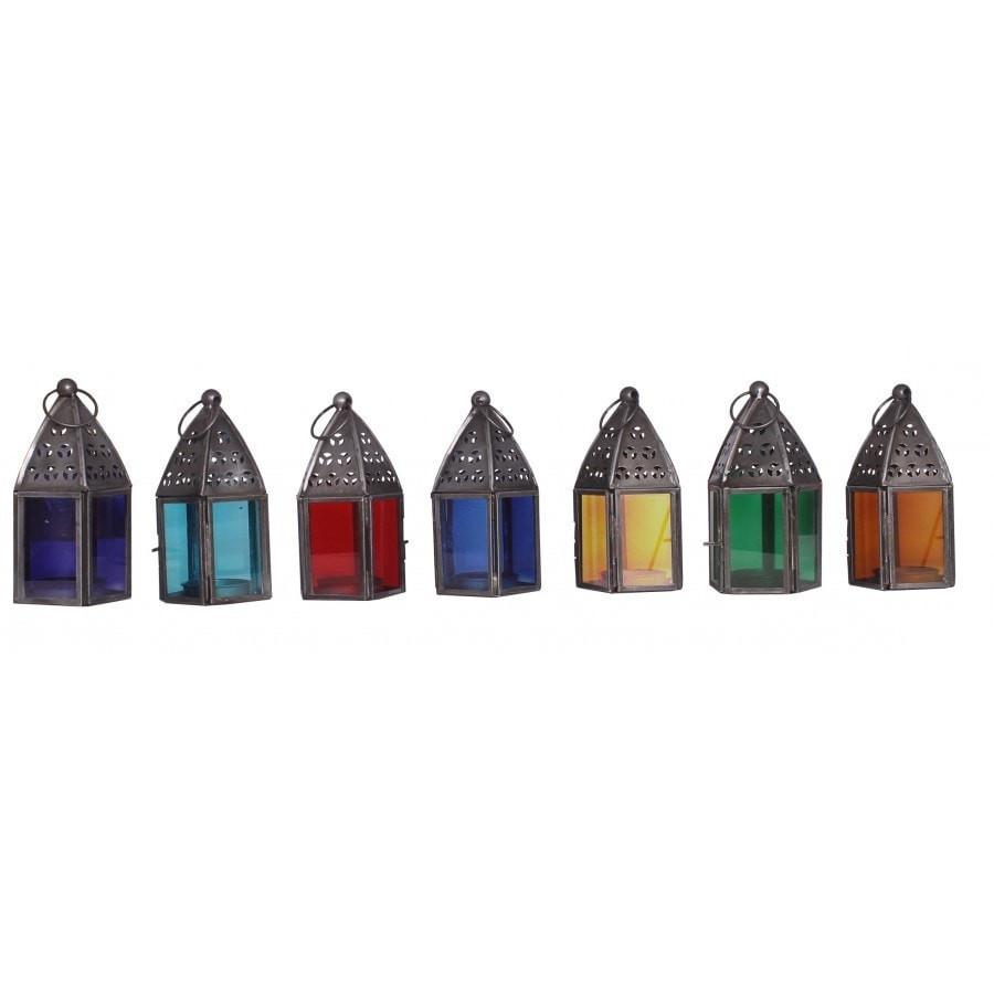 Set of 7 Chakra Metal Lanterns