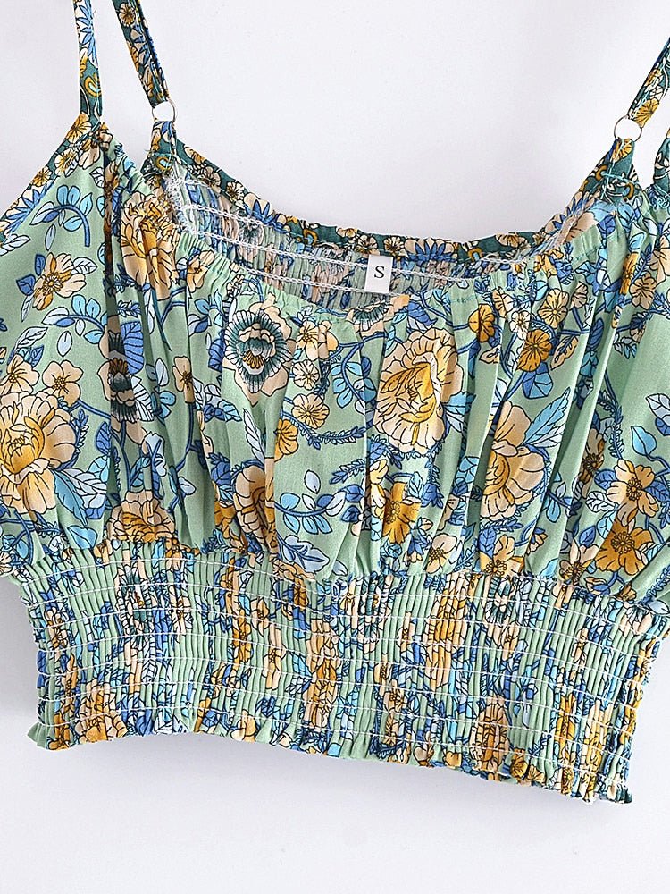 Women' 60's Child Two Piece Suit | Strapless Top + Bohemian Loose Pants | S-L