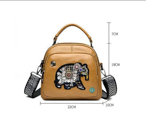 Cross Body / Handbag - Elephant Hippie Design - Various Colours