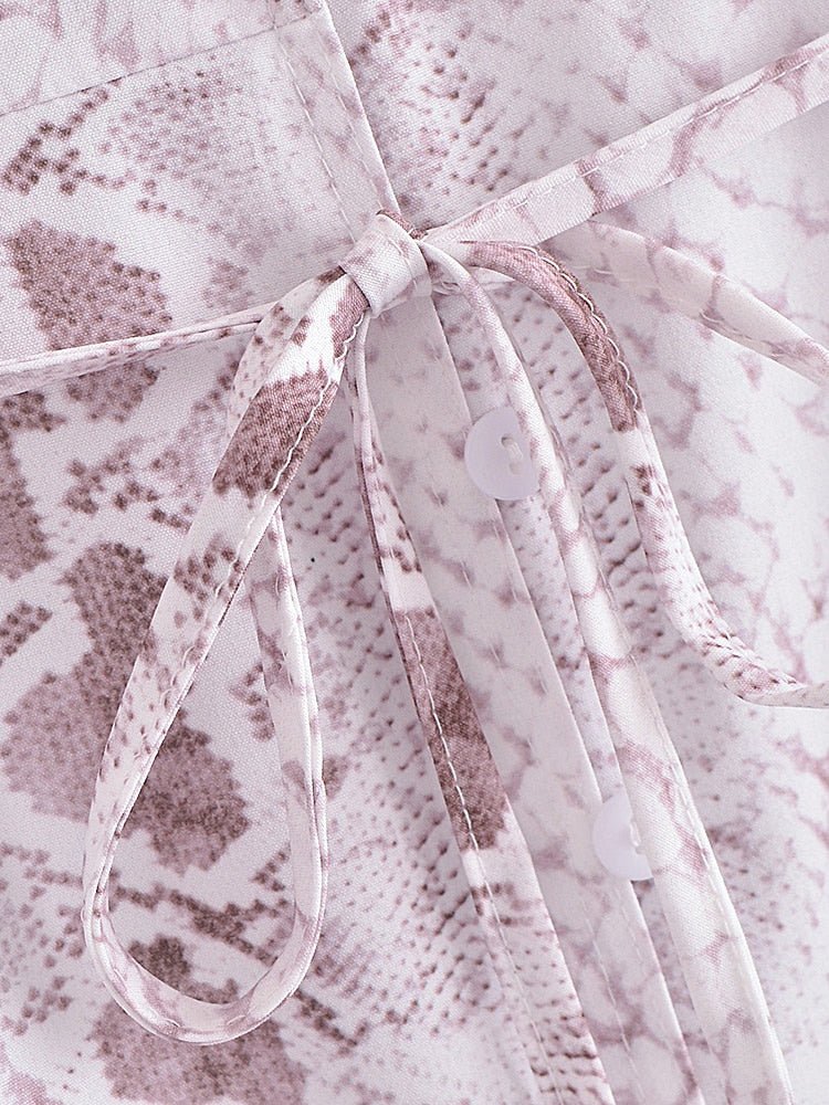 Women's White Patched Bohemian Sexy Deep V-Neck Dress | S-XL