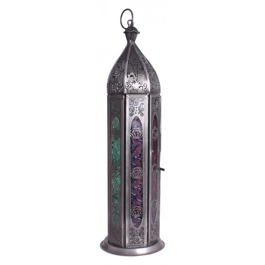 Silver Finished Chakra Metal Lantern