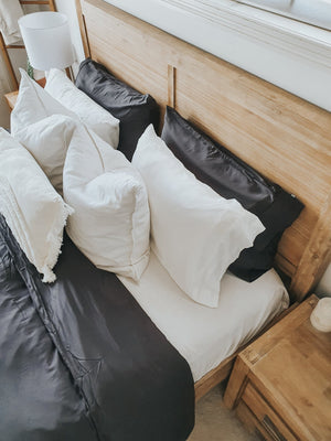 Slate Bamboo Pillow Slips - Pair