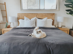 Slate Bamboo Quilt Cover - King