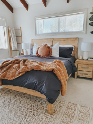 Slate Bamboo Quilt Cover - King