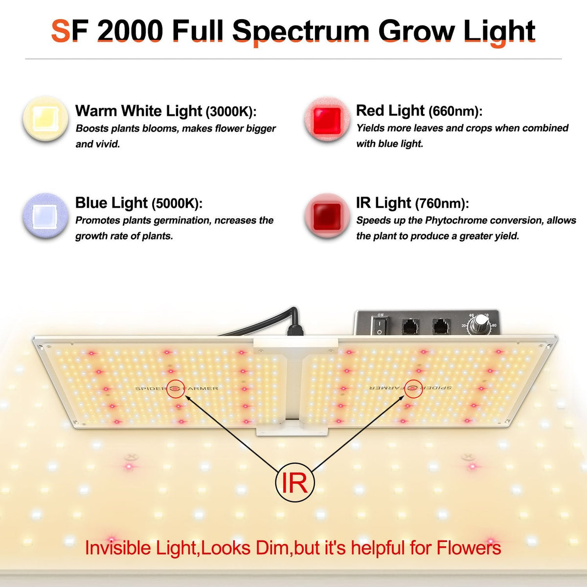 Spider Farmer LED Grow Light - SF2000
