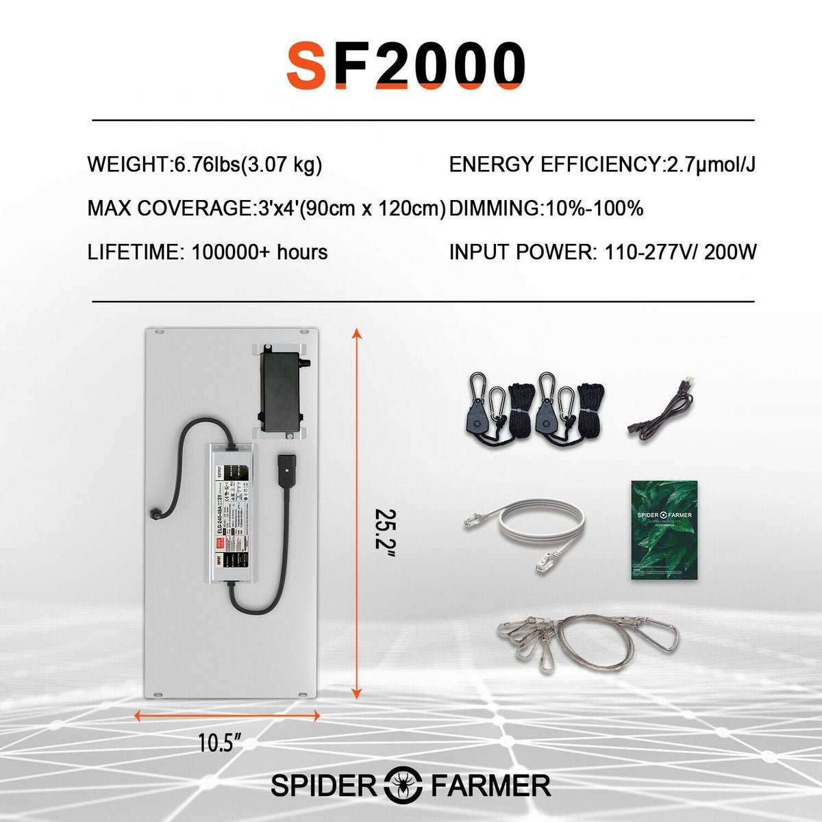 Spider Farmer LED Grow Light - SF2000