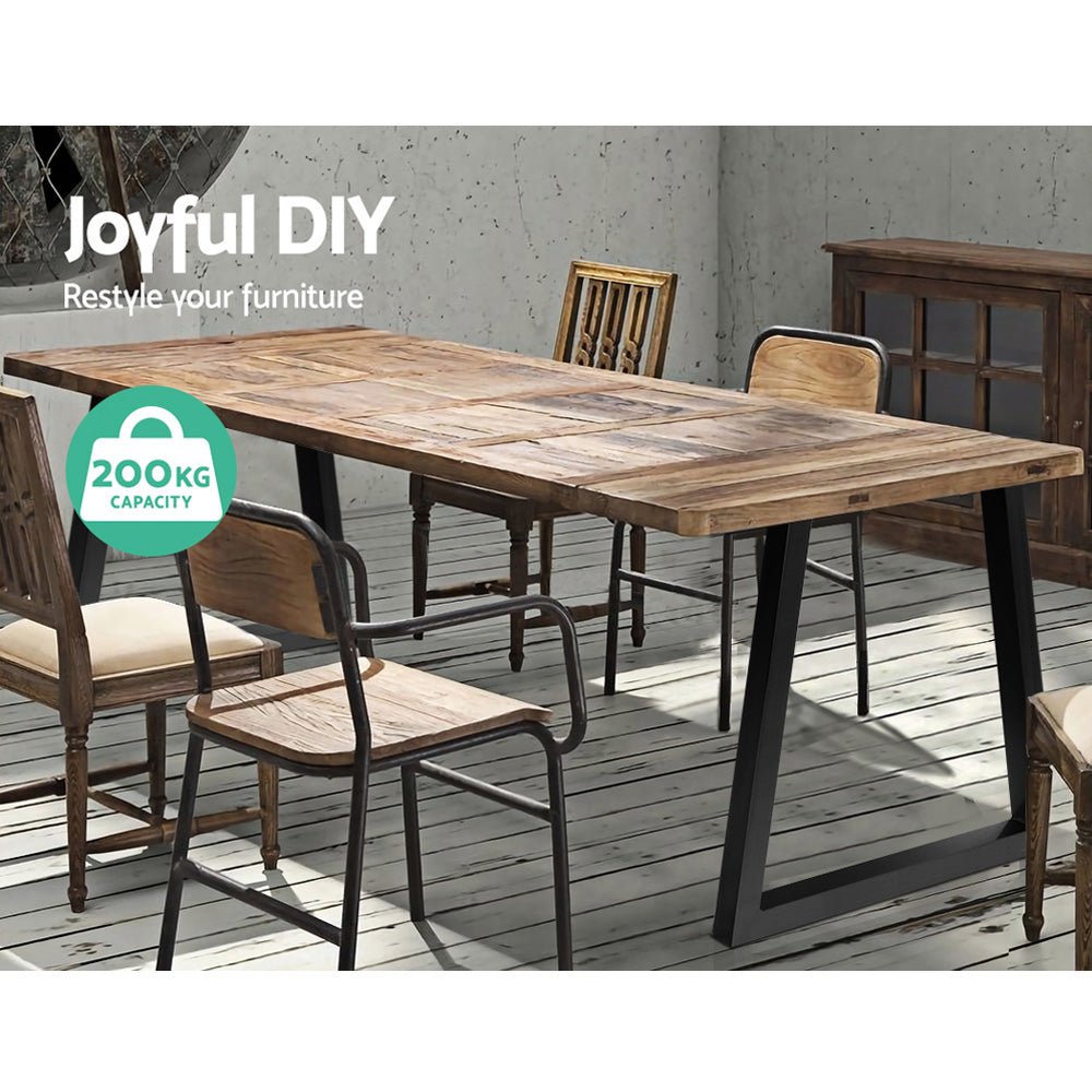 2x DIY Coffee Dining Table Steel Legs