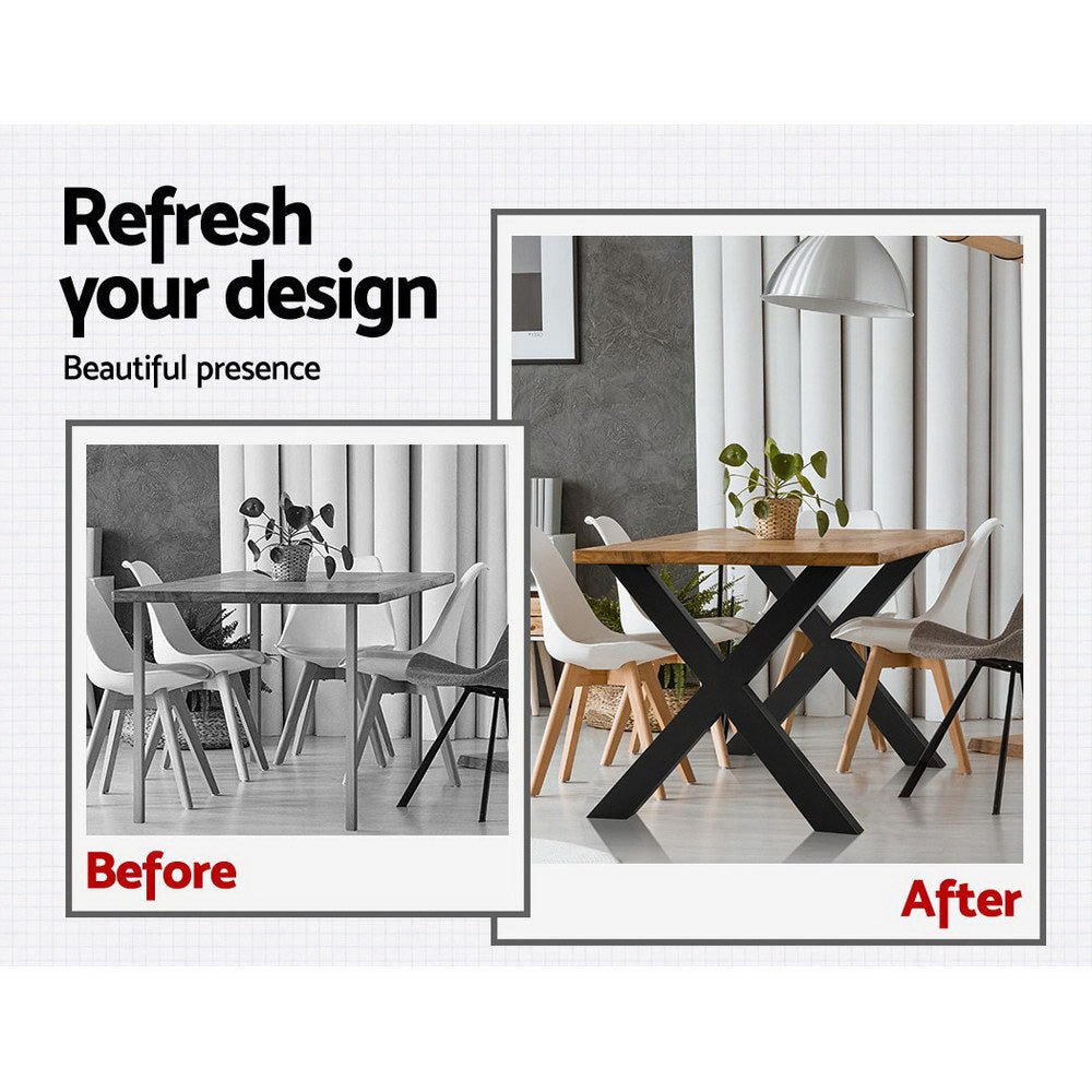 2x Metal Legs For DIY Coffee Dining Table