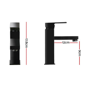 Basin Mixer Tap Faucet | Bathroom Vanity Counter Top | WELS Standard | Brass Black