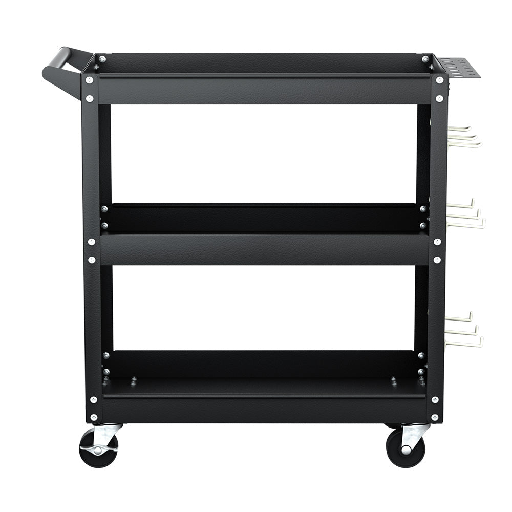 Giantz 3-Tier Tool Cart Storage Trolley - Workshop Organizer Black | Tools at Your Fingertips
