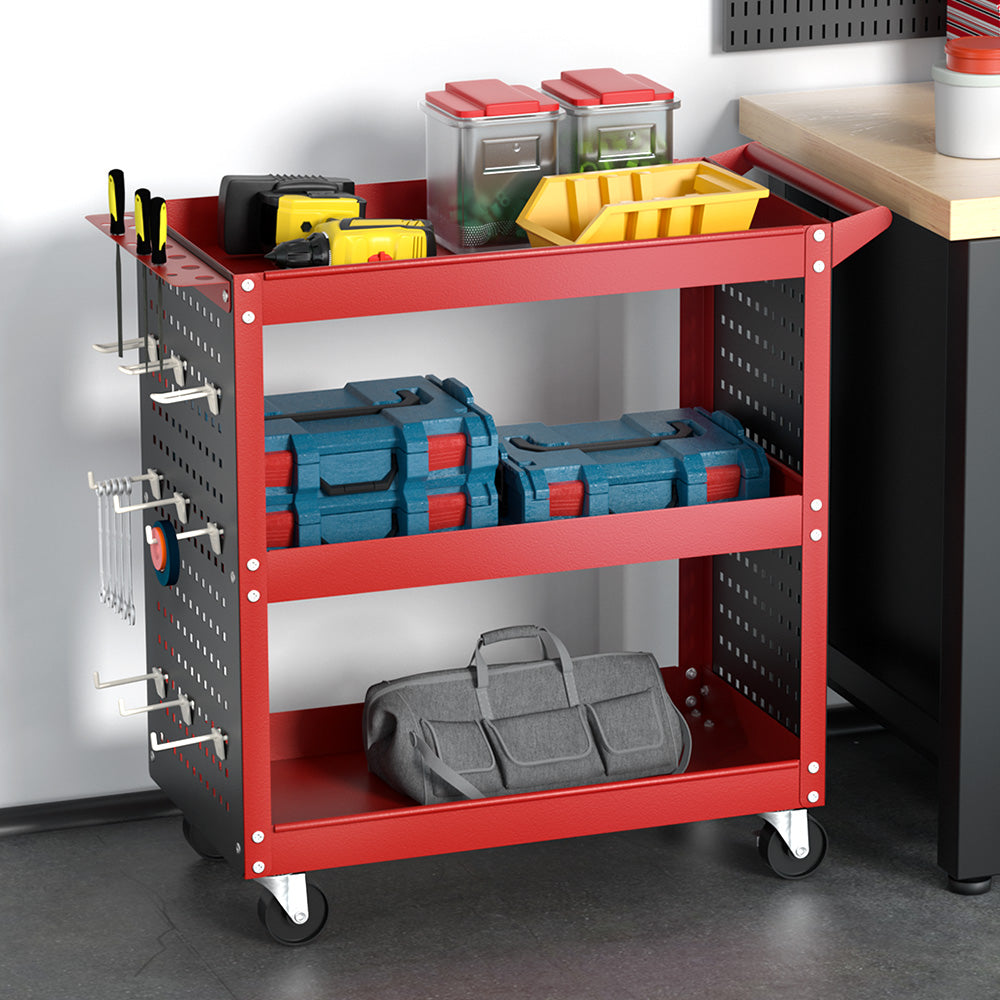 Giantz 3-Tier Tool Cart Trolley - Workshop Organizer 150kg | Efficient Tool Storage