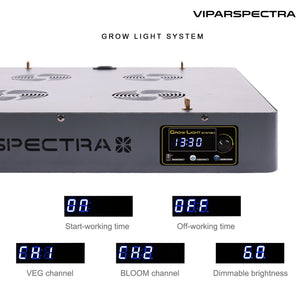 Viparspectra 1350 Watt Dimmable LED Grow Light With Timer Control
