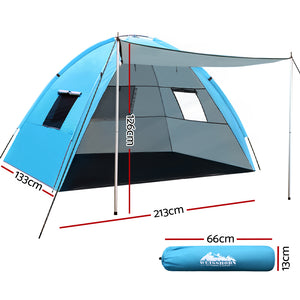 Weisshorn Camping Tent - Beach Tents Sun Shade Shelter | 2-4 Person