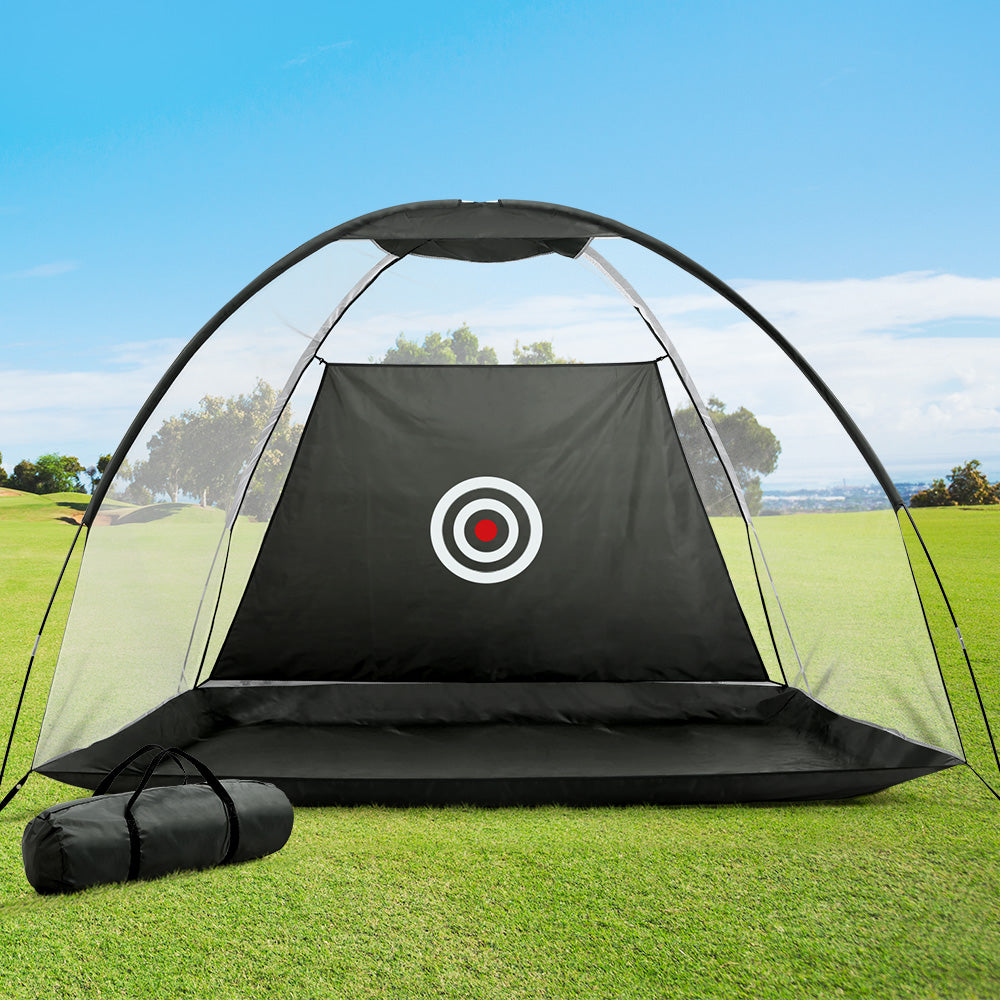 3M Golf Practice Net Tent - Portable Training Aid with Driving Target Mat, Soccer by Everfit