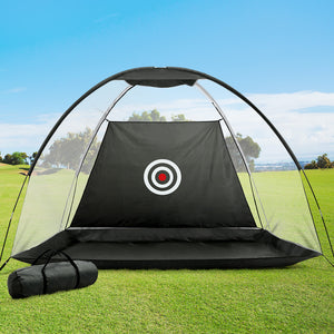 3M Golf Practice Net Tent - Portable Training Aid with Driving Target Mat, Soccer by Everfit