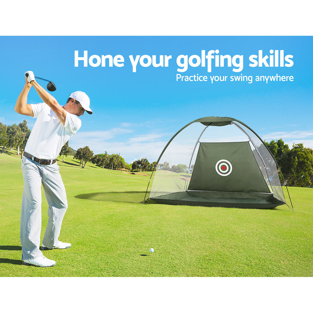 Golf Practice Net and Training Mat - Driving Range Target Hitting Mat by Everfit