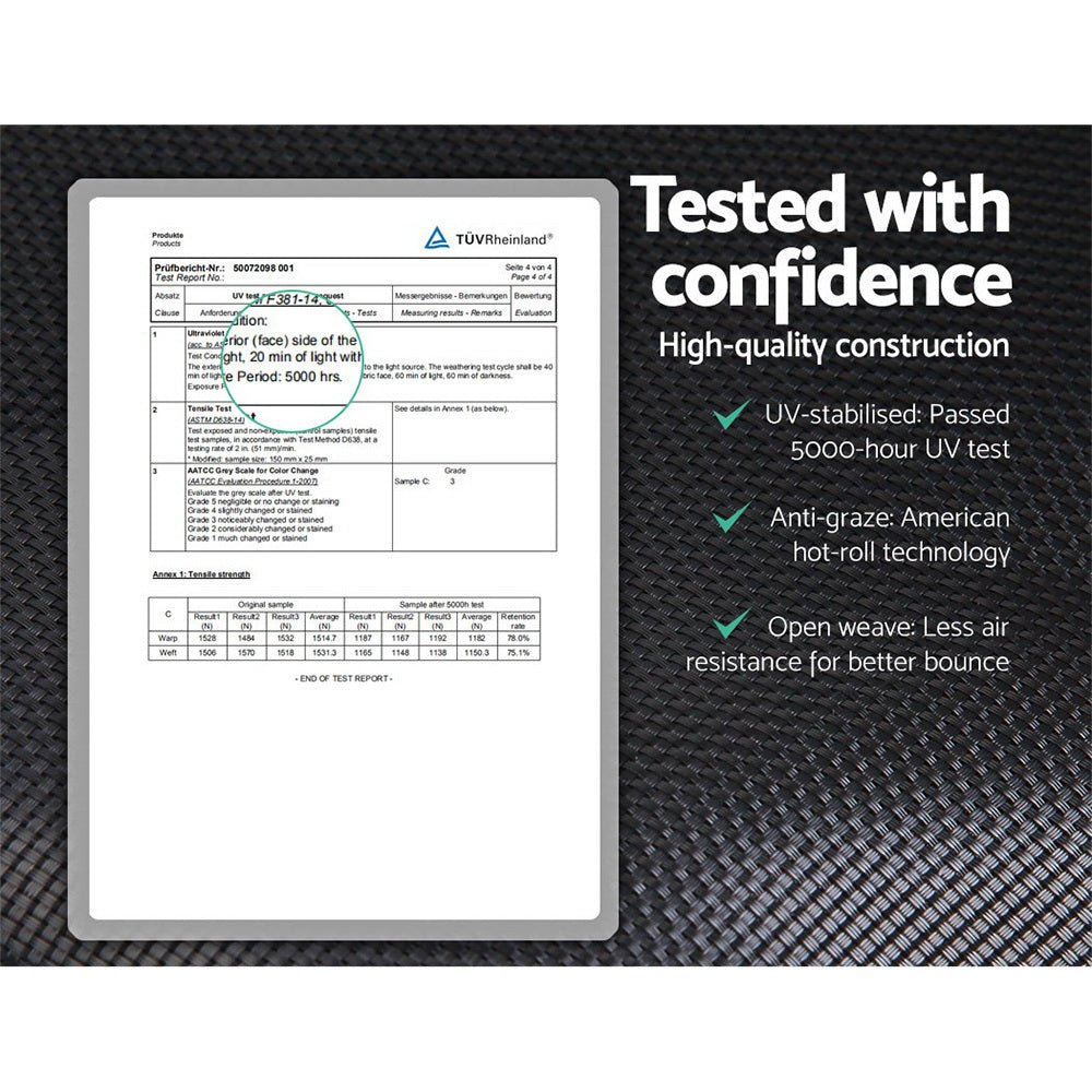 10FT Trampoline Round Trampolines Kids Safety Net Enclosure Pad Outdoor Gift Multi-coloured