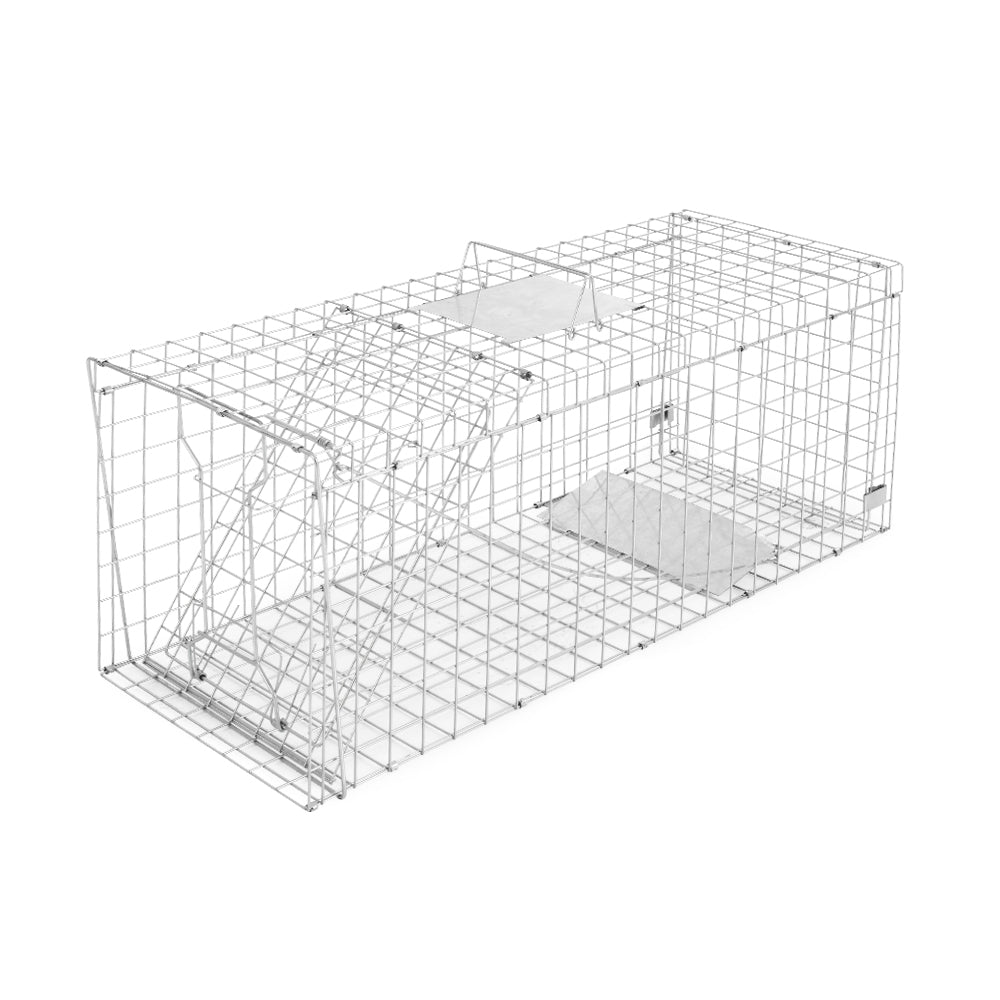 Humane Animal Trap Cage (150x50x53cm) - Silver