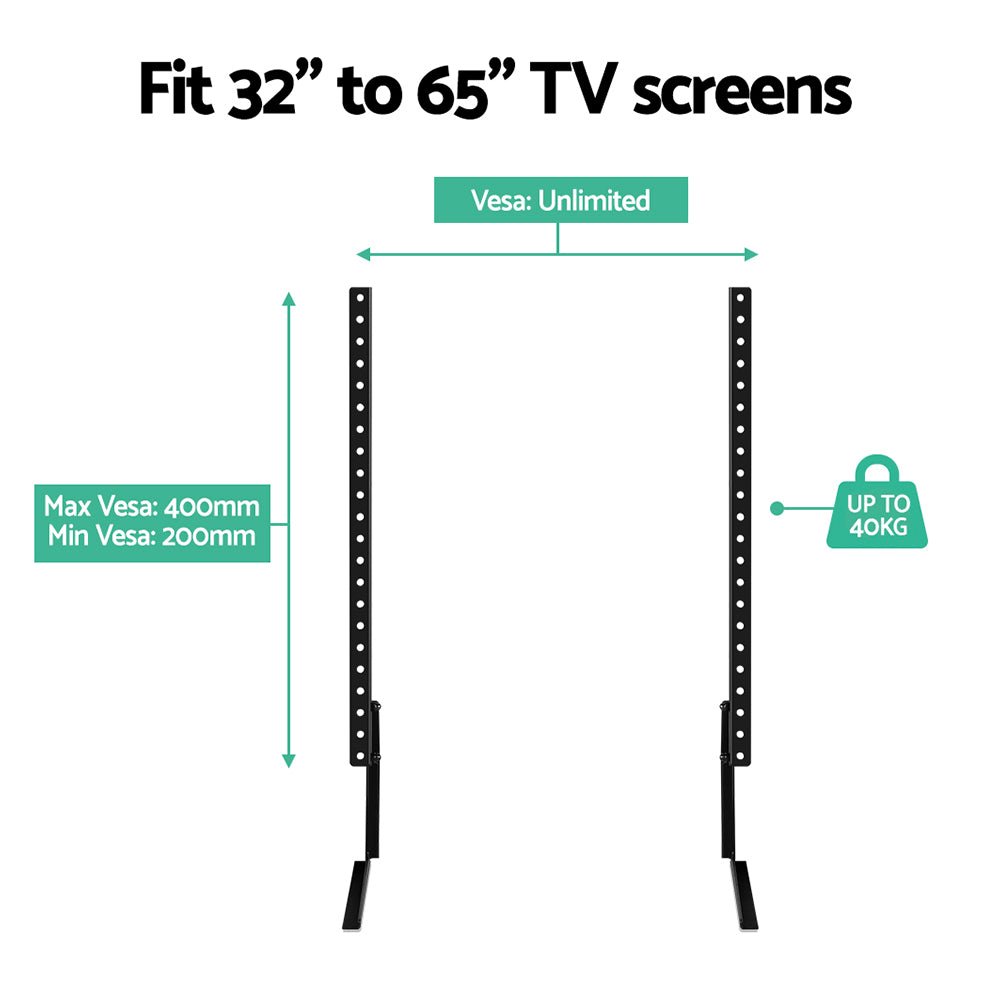TV Mount Stand Bracket Riser | Universal Table Top Desktop | 32-65 Inch