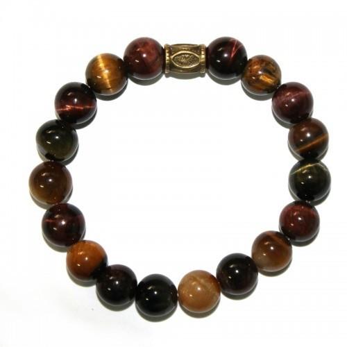 Tigers Eye Crystal Bracelet With Golden Connector