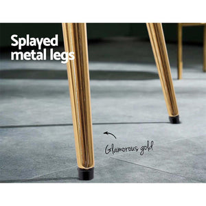 Green Velvet Shell Arm Chair