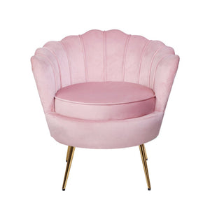 Pink Velvet Retro Arm Chairs / Sofa Chair