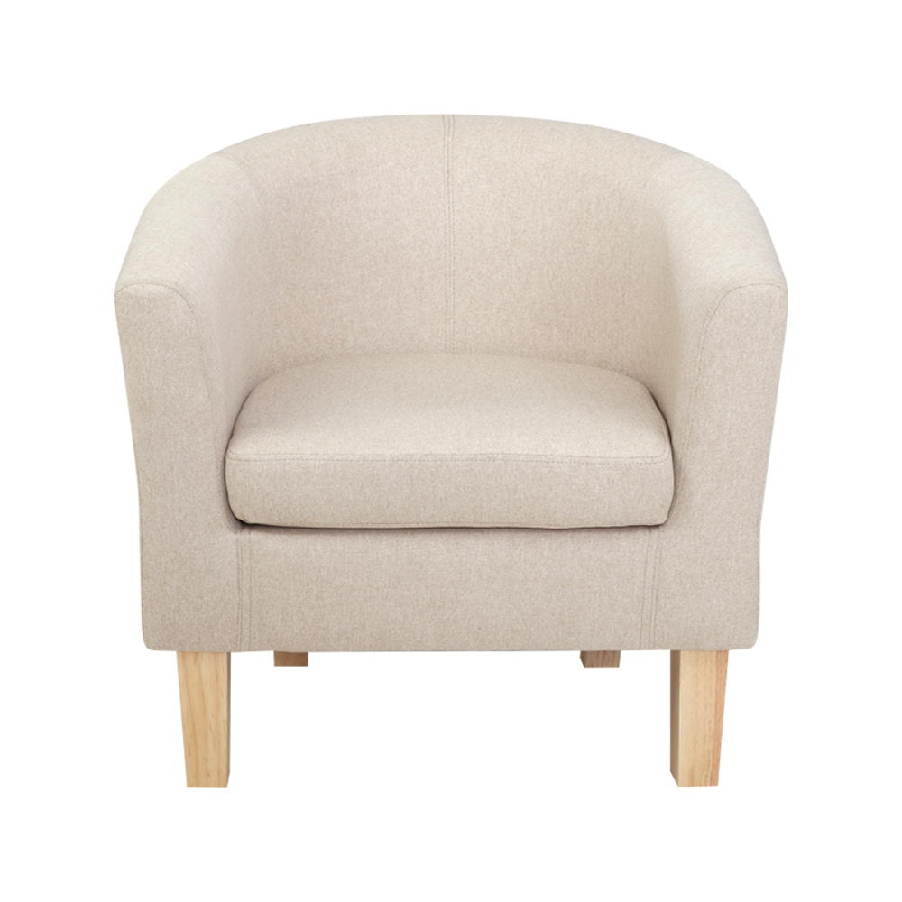 Comfortable Beige Armchair Lounge Sofa
