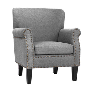 Comfortable Linen Fabric Arm Chair