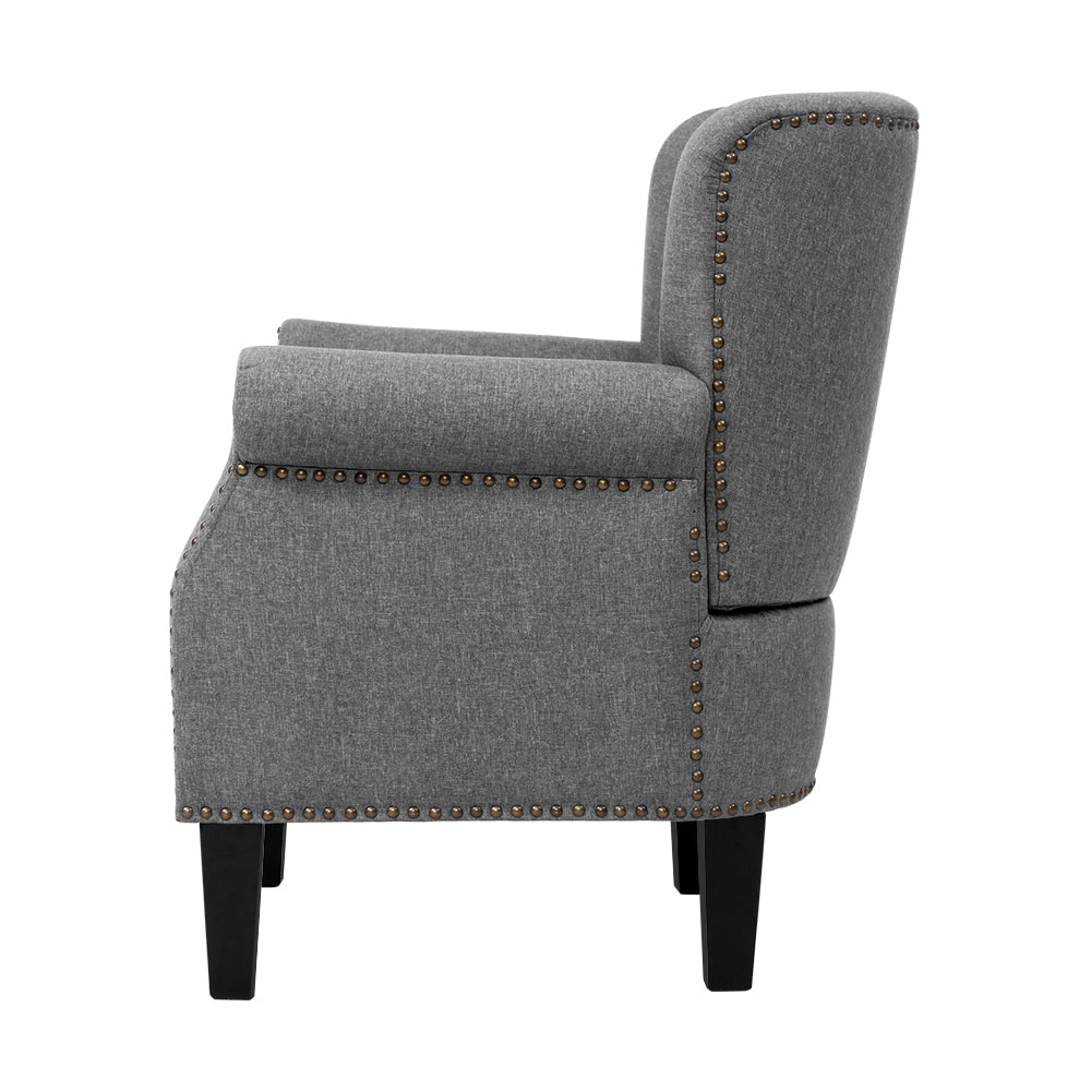 Comfortable Linen Fabric Arm Chair