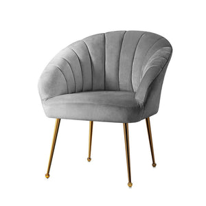 Grey Velvet Studio Styled Armchair