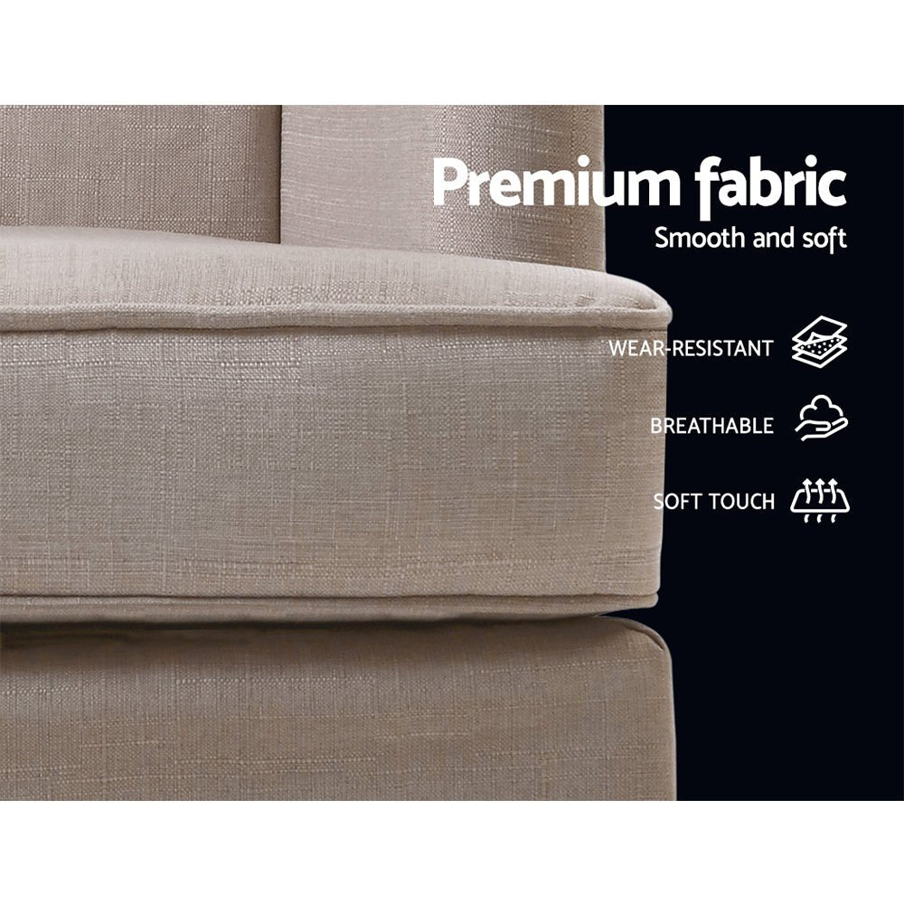 Beige Recliner Rocking Armchair