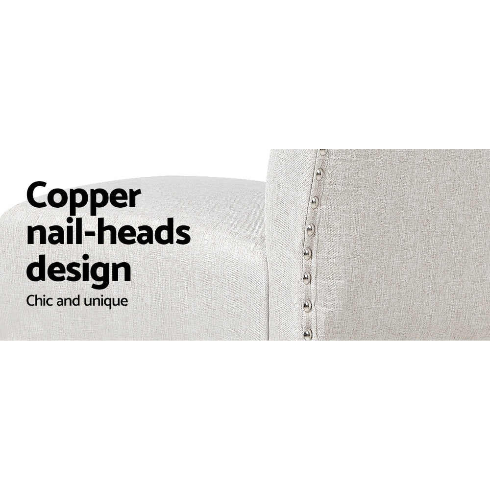 Artiss Kitchen Bar Stools Set of 2 | Stylish Linen Upholstered Barstools