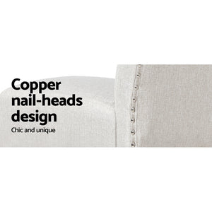 Artiss Kitchen Bar Stools Set of 2 | Stylish Linen Upholstered Barstools