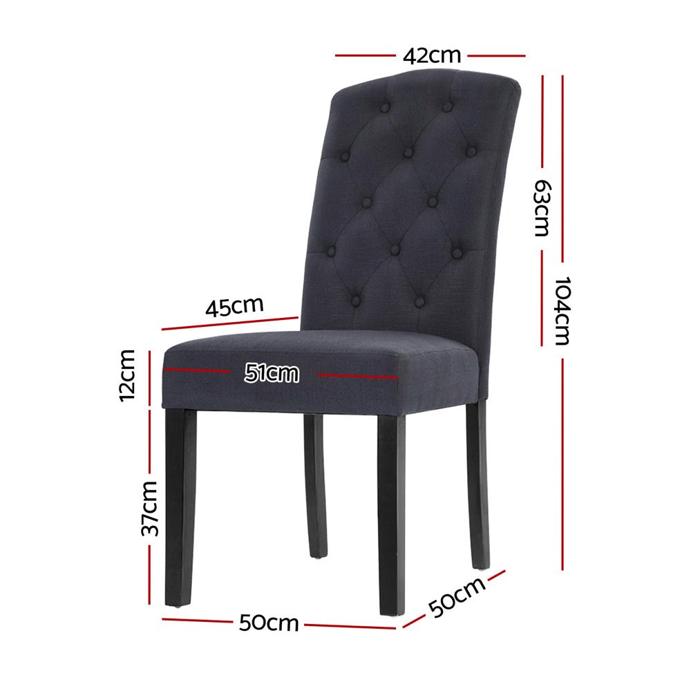 French Provincial Kitchen Dining Chairs - 2 Pack