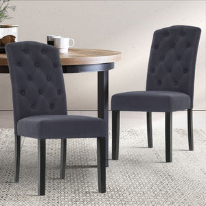 French Provincial Kitchen Dining Chairs - 2 Pack