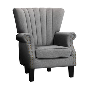 Grey Upholstered Fabric Armchair / Sofa Seat