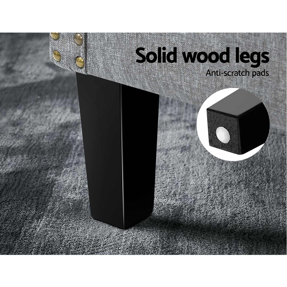 Grey Upholstered Fabric Armchair / Sofa Seat