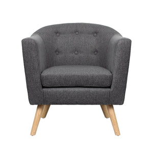 Grey Tub Fabric Arm Chair
