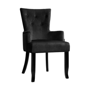 French Provincial Dining Chair With Velvet Fabric